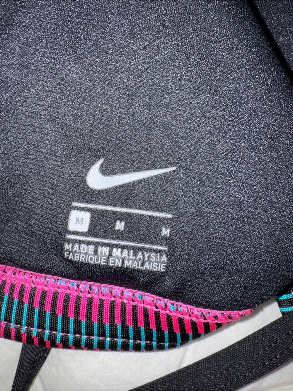 Nike Magenta Racerback Tank with Striped Side Panels
